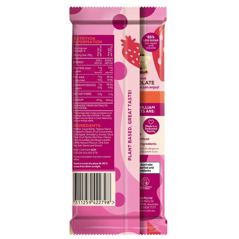 100g White Chocolate with Strawberry Pieces - Sweet William