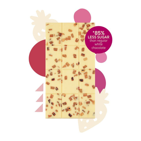 100g White Chocolate with Strawberry Pieces - Sweet William