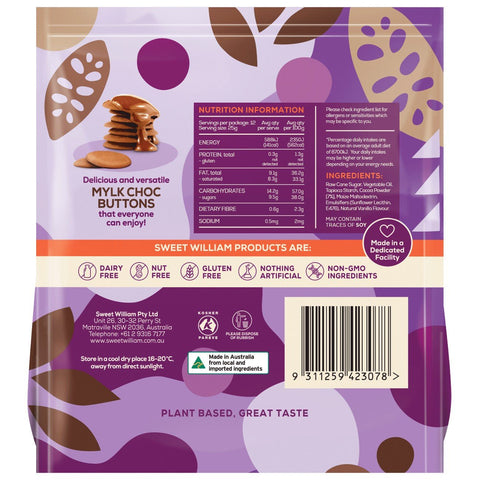300g Mylk Choc Buttons - Sweet William