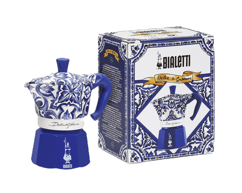 Dolce & Gabbana Mediterrean blue Bialetti Moka Express 3 Cup - Bialetti
