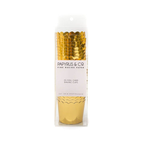 Foil Card Baking Cups (25 Pack) - Gold-PAPYRUS-iPantry-australia