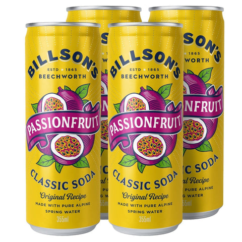 Passionfruit Classic Soda 4 Pack-Beverages-Billson's-iPantry-australia