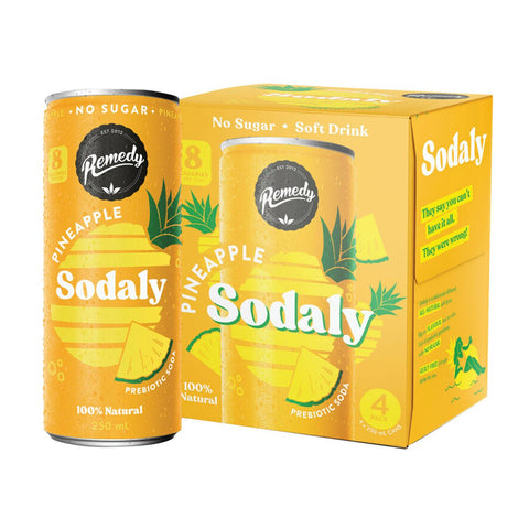 Pineapple Sodaly 4Pk 250ml - Remedy