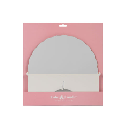 Plateau Gateau 3-Piece Cake Stand (Silver / White)-Cake & Candle-iPantry-australia