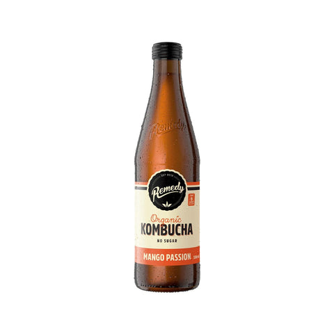 Remedy Kombucha Mango Passion Bottle 330mL x12 - Remedy