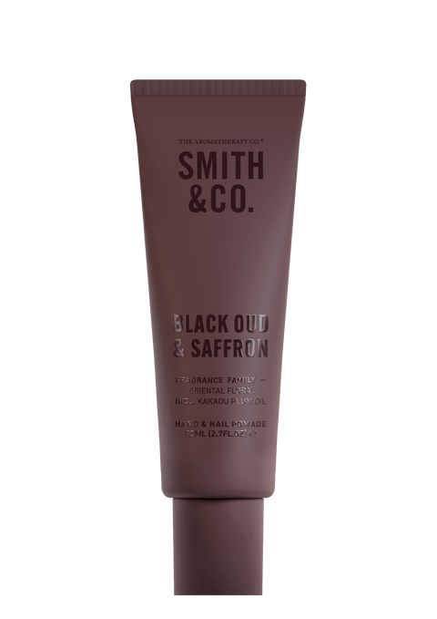Smith & Co Hand and Nail Pomade 80ml Black Oud & Saffron - The Aromatherapy Company