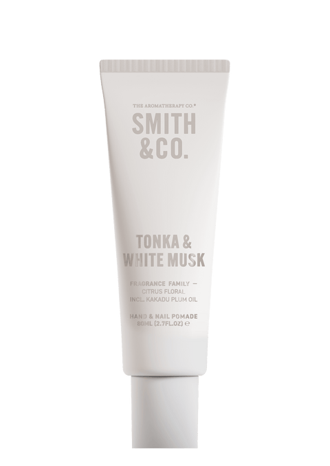 Smith & Co Hand and Nail Pomade 80ml Tonka & White Musk - The Aromatherapy Company