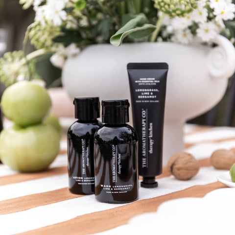 Therapy Kitchen Mini Bodycare Trio Set Lemongrass, Lime & Bergamot - The Aromatherapy Company
