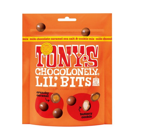 Tony's Choc Lil' Bits Milk Caramel Sea Salt & Cookie Mix 113g - Tony's Chocolonely