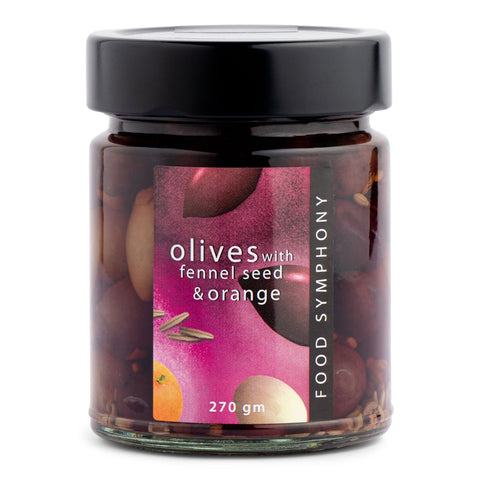Olives with Fennel Seed and Orange 270g-Pantry-Food Symphony-iPantry-australia