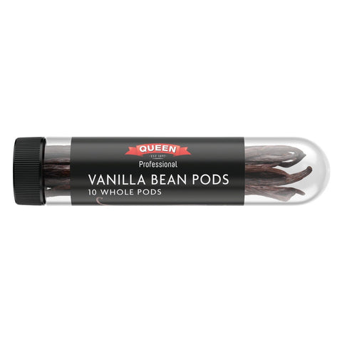 10 pack Whole Vanilla Bean Pods - Queen