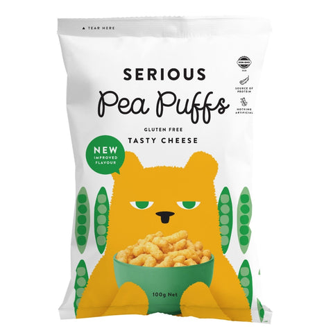 Pea Puffs Tasty Cheese 100g - Serious Food Co.