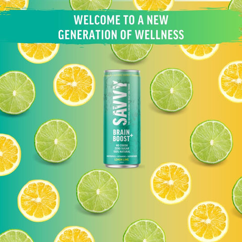Savvy Brain Boost Lemon Lime 330ml-Beverages-SAVVY-iPantry-australia