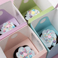 Scalloped Single Cupcake Box (Pack Of 6) - Mixed-PAPYRUS-iPantry-australia