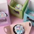 Scalloped Single Cupcake Box (Pack Of 6) - Mixed-PAPYRUS-iPantry-australia