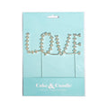 Silver Metal Cake Topper - Love-Cake & Candle-iPantry-australia