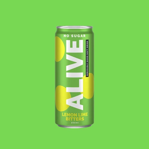 Alive Soft Drink - Lemon Lime Bitters 4 x 250ml-Beverages-Alive-iPantry-australia
